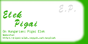 elek pigai business card